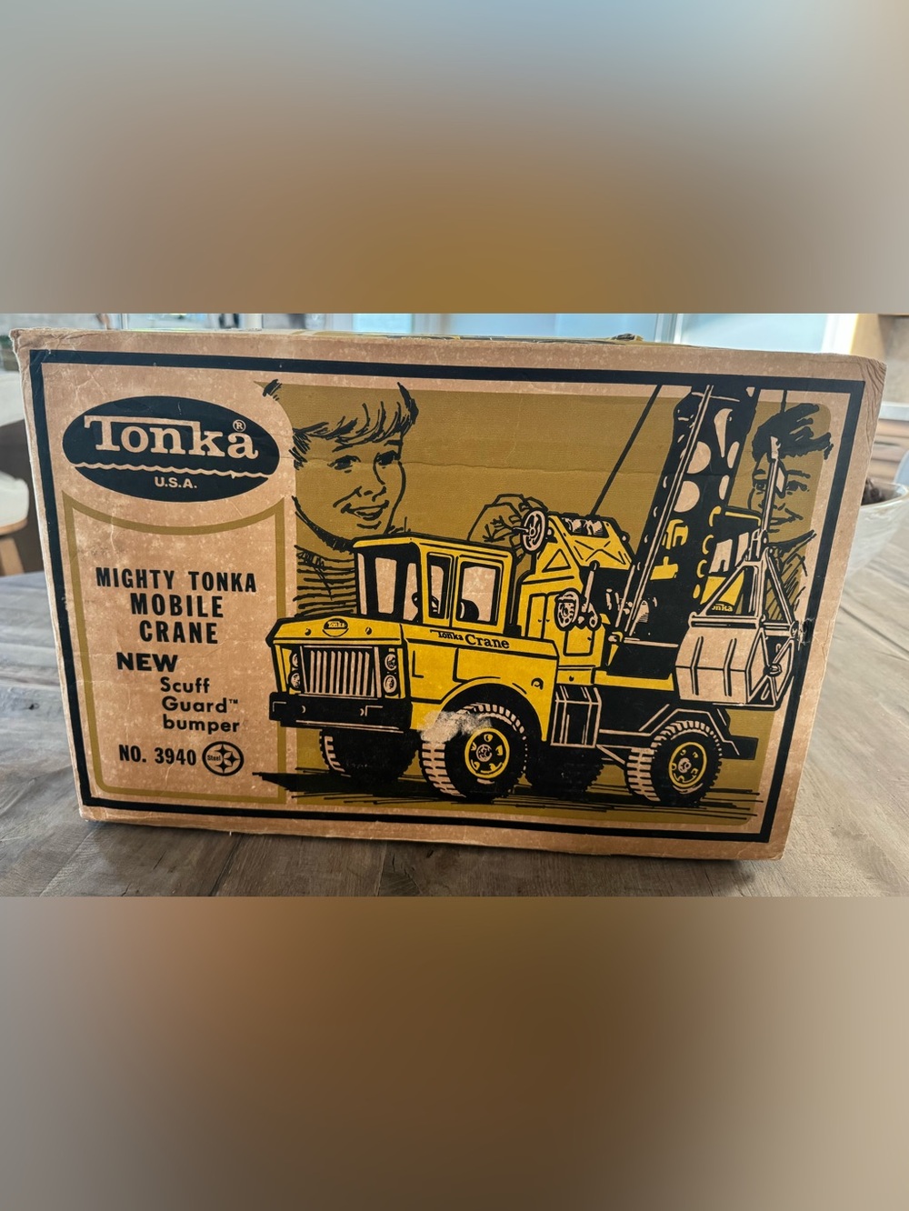 Tonka Yellow Crane Illustration Box Art